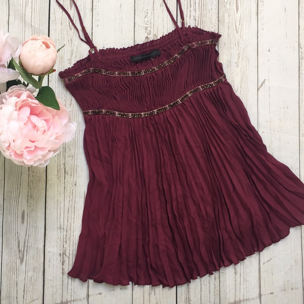 Express Accordion Beaded Top